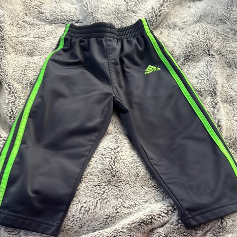 Adidas Gray and Green Joggers for Active Comfort